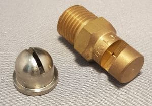 Spraytech Air & Steam Stainless Steel Flat Spray CD3 Nozzle and Brass C5 Nozzle Tips
